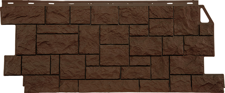 Панель фасадная FineBer Камень дикий коричневый 1,117х0,463 м