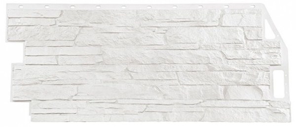Панель фасадная Фасайдинг Дачный скала белый