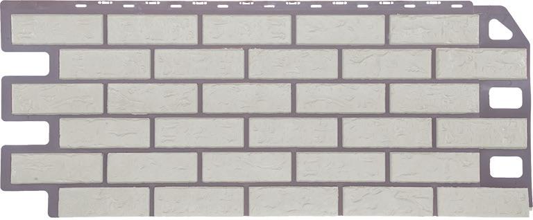 Панель фасадная FineBer Кирпич Мелованный белый 1,137х0,47 м