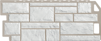 Панель фасадная FineBer Камень Мелованный белый 1,137х0,47 м