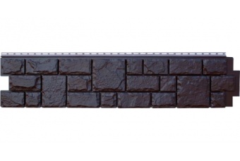 Панель фасадная Я-фасад Екатерининский камень Уголь 1,322*0,294 м