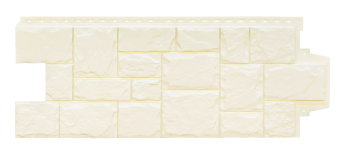 Панель фасадная GrandLine Крупный камень Молочный 0,982*0,390 м