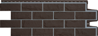 Панель фасадная GrandLine Колотый камень Премиум шоколадная 0,992*0,392 м