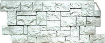 Панель фасадная FineBer Камень дикий Жемчужный 1,117х0,463 м