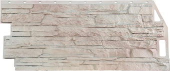 Панель фасадная FineBer Скала Мелованный белый 1,094х0,459 м