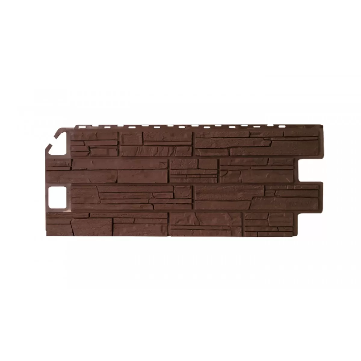 Панель фасадная Фасайдинг Дачный сланец коричневый